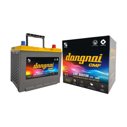 Ắc quy khô miễn bảo dưỡng Đồng Nai CMF  80D26R - 12V - 70Ah